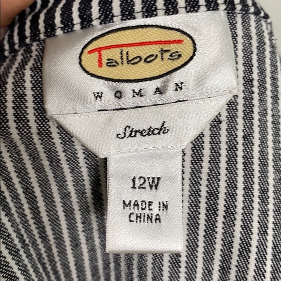 Talbots Hidden Button Pin Stripe Navy Blazer NWOT - Picture 10 of 10